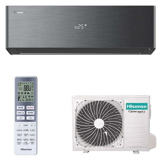 HISENSE ENERGY PRO X ( QH35XV4BG/I AS35XV4EW/O ) KLÍMA MONO OLDALFALI SZETT 3,5KW FEKETE