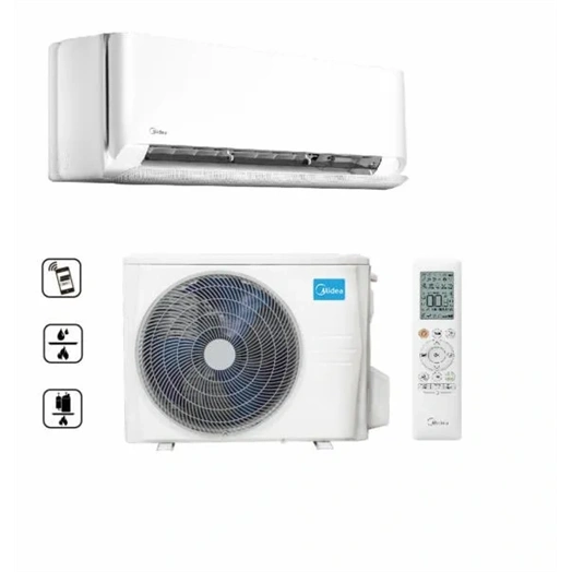 MIDEA BREEZELESS E MCB-09-SP (CB1-09HRFN8-I / CB1-09HFNX-O) MONO OLDALFALI KLÍMA SZETT 2,6 KW