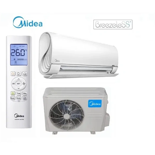 MIDEA BREEZELESS+ MSF3-12-SP ( MSFAAU-12HRFN8 / MOX230-12HFN8-BR ) 3,5 KW KLÍMA MONO OLDALFALI SZETT